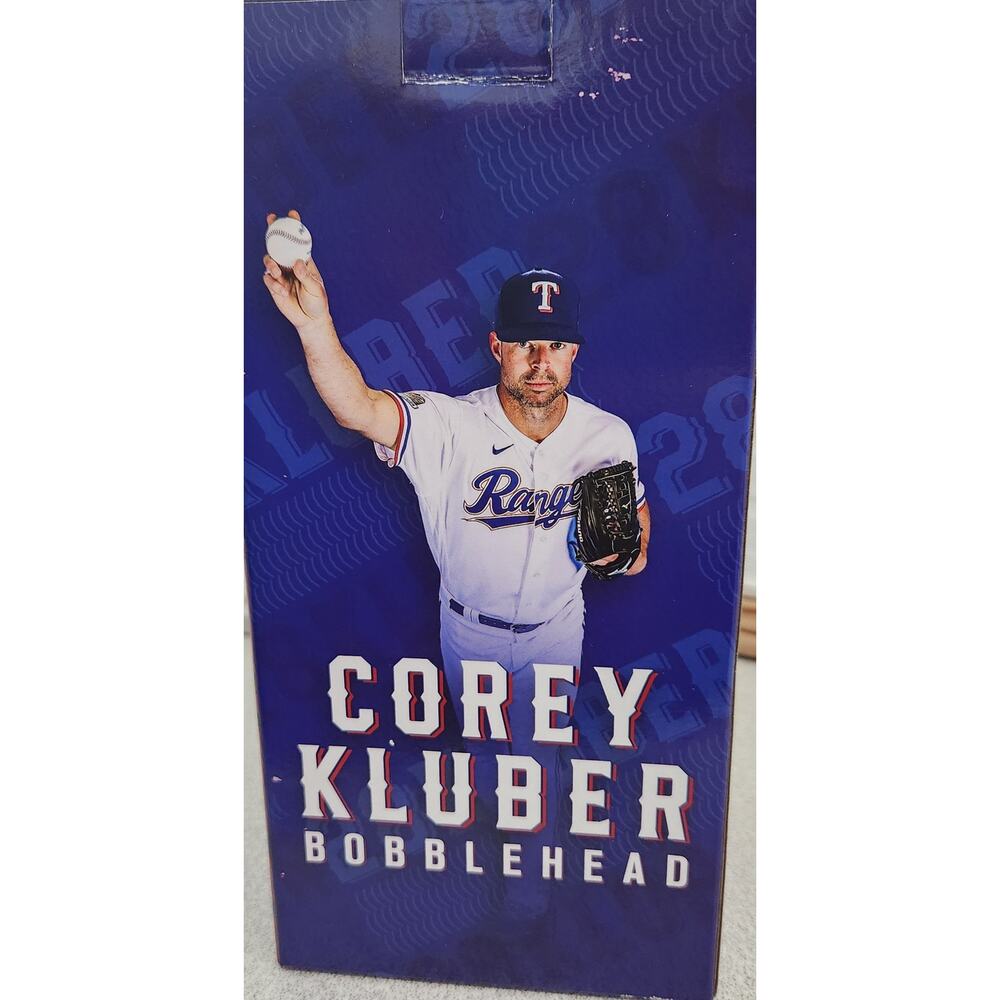 Texas Rangers Corey Kluber No Hitter SGA 2023 Bobblehead NIB
